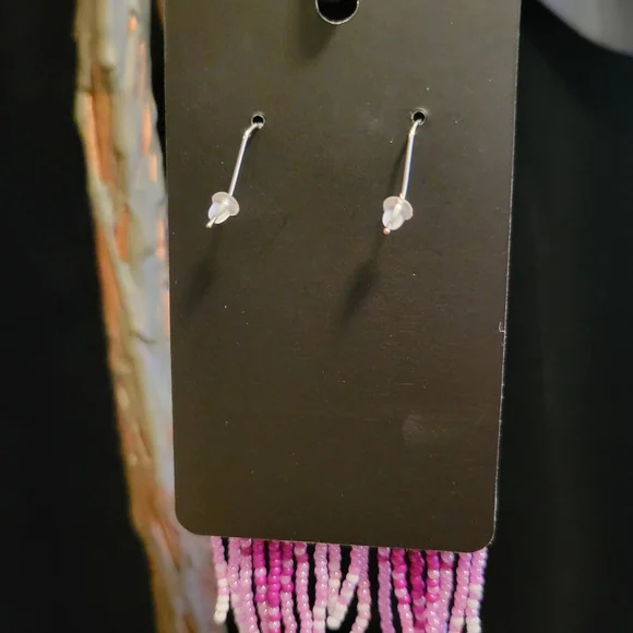 Bohemian Multicolor Beaded Earrings - Picture 2 of 4